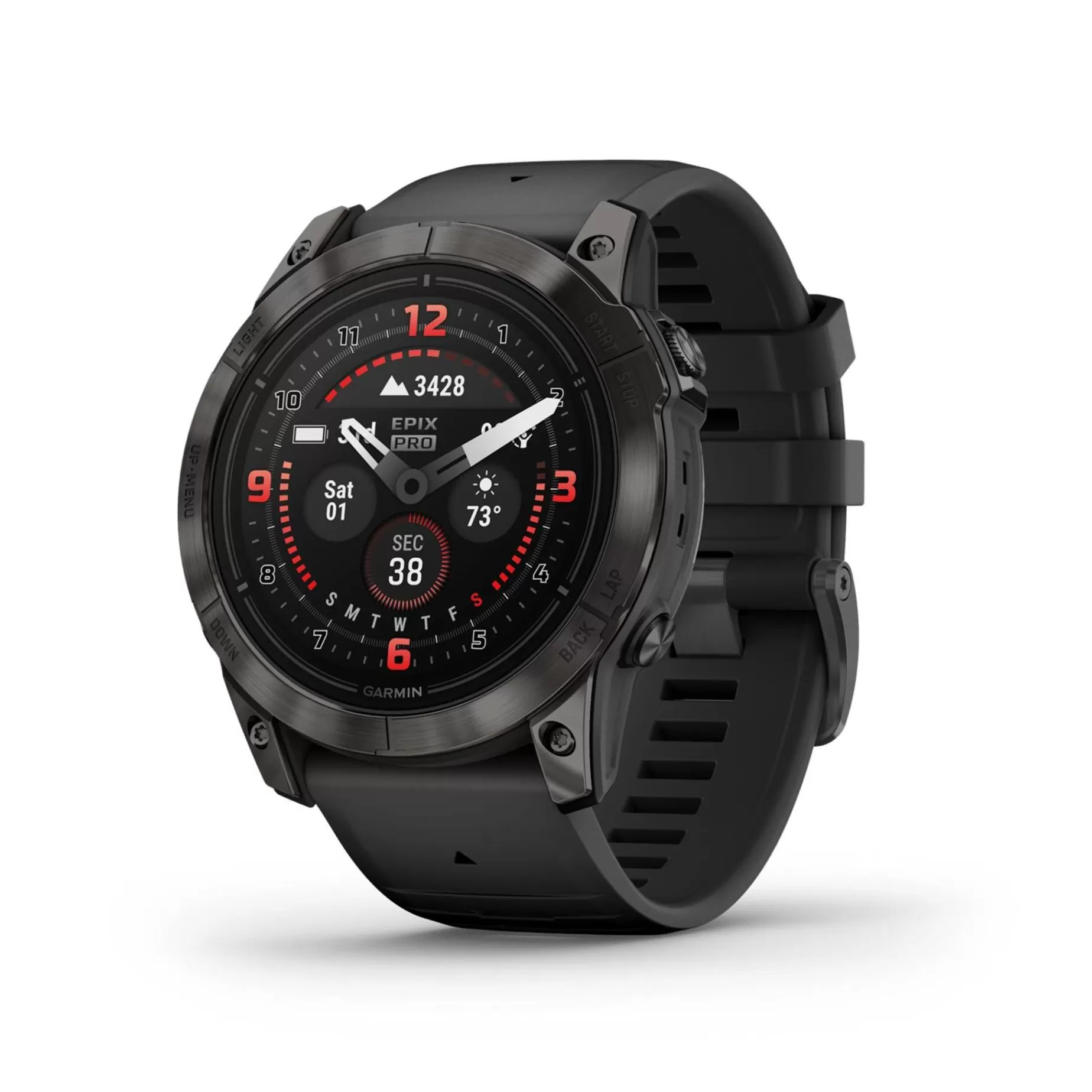 garmin Pulsklocka< Epix Pro (Gen 2) Sapphire Edition 51Mm, Carbon Gray, Smartwatch Med Amoled-Display, Unisex