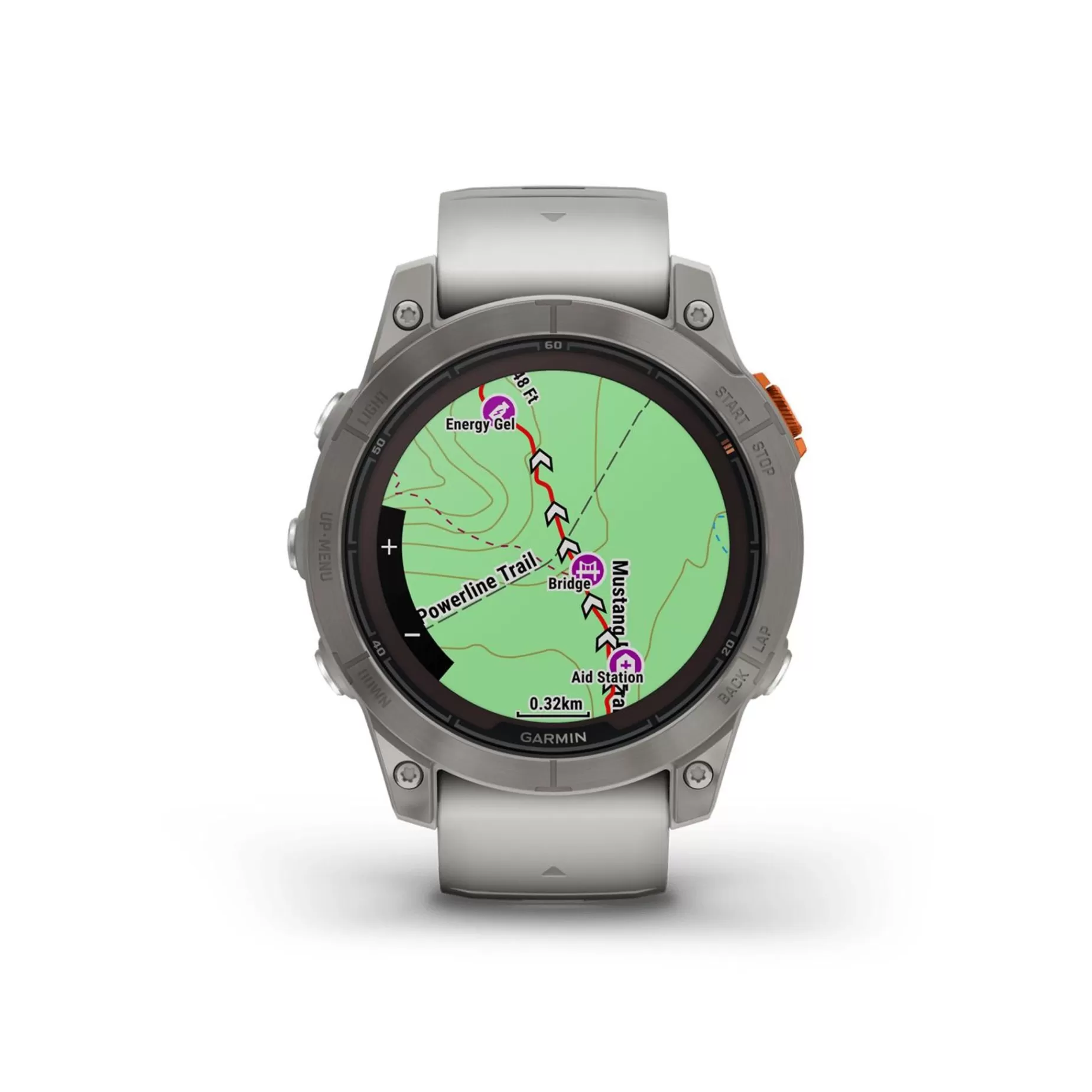 garmin Pulsklocka< Fenix 7 Pro Sapphire Solar Edition, Fog Gray, Orange, Gps Smartklocka, Unisex
