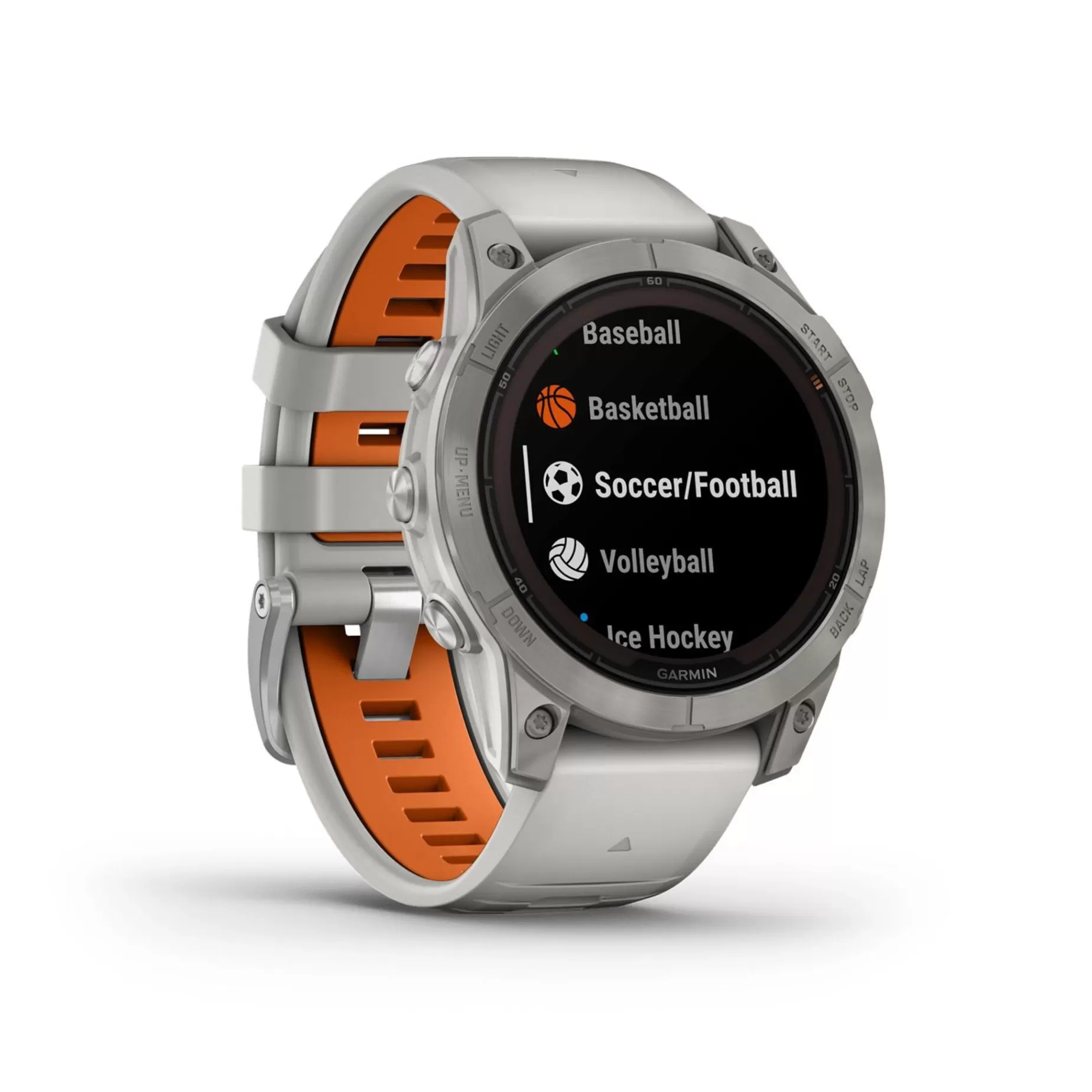 garmin Pulsklocka< Fenix 7 Pro Sapphire Solar Edition, Fog Gray, Orange, Gps Smartklocka, Unisex