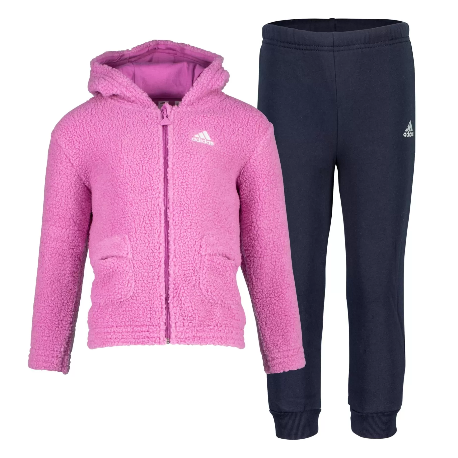 adidas Träningsset<Hooded Teddy Fleece Tracksuit, Traningsdress Barn