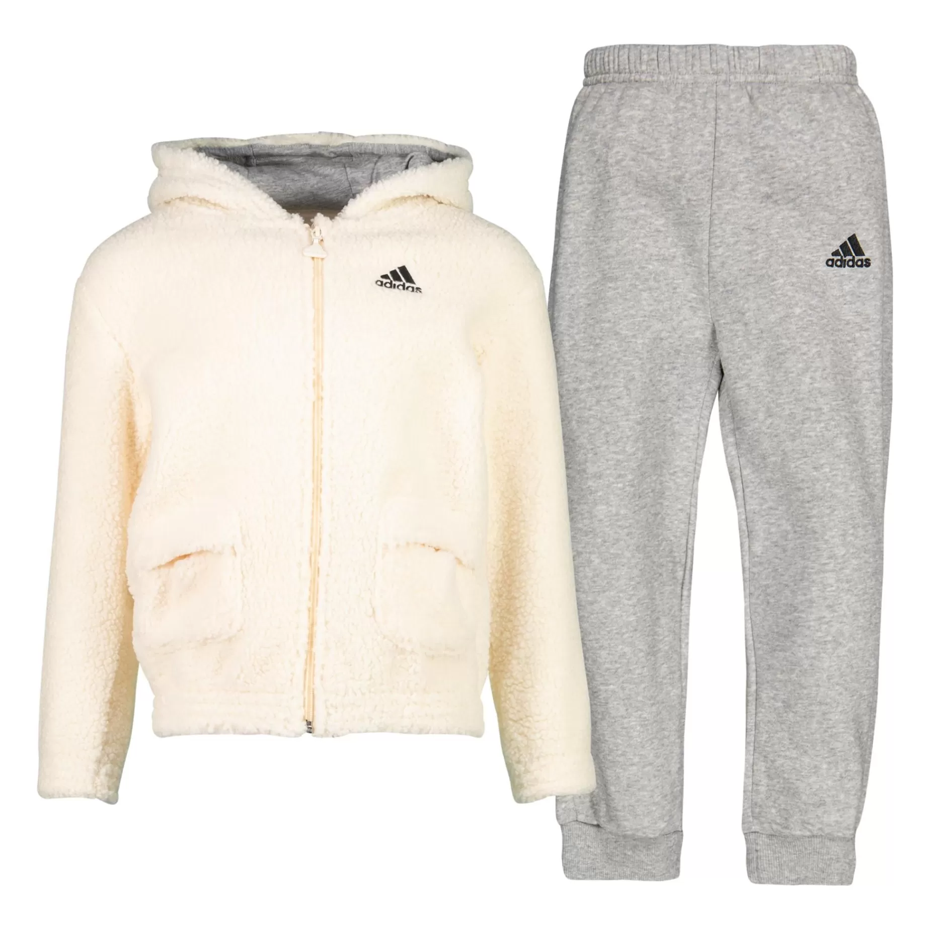 adidas Träningsset<Hooded Teddy Fleece Tracksuit, Traningsdress Junior